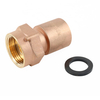 Lead free brass weld meter coupling with swivel nut