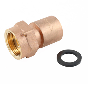 Lead free brass weld meter coupling with swivel nut