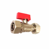 Nickel Plated Brass Water Meter Ball Valve with Swivel Nut and Pex Tube Connection