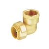 NSF Lead Free Brass Push Fit FNPT Wallplate Elbow Coupling