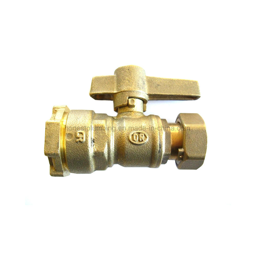 Brass Angle Type Water Meter Valve with HDPE Pipe