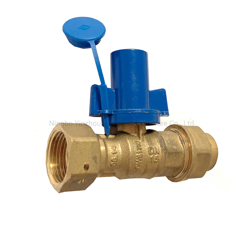 CW617N Brass Lockable Water Meter Ball Valve