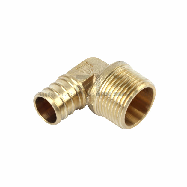 Brass Wallplated Elbow & Pex Fitting