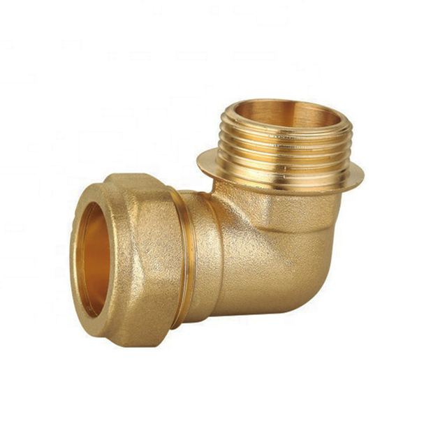 Brass 90 Male Elbow Compression Fitting for Copper pipe
