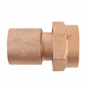 Lead free brass weld meter coupling with swivel nut