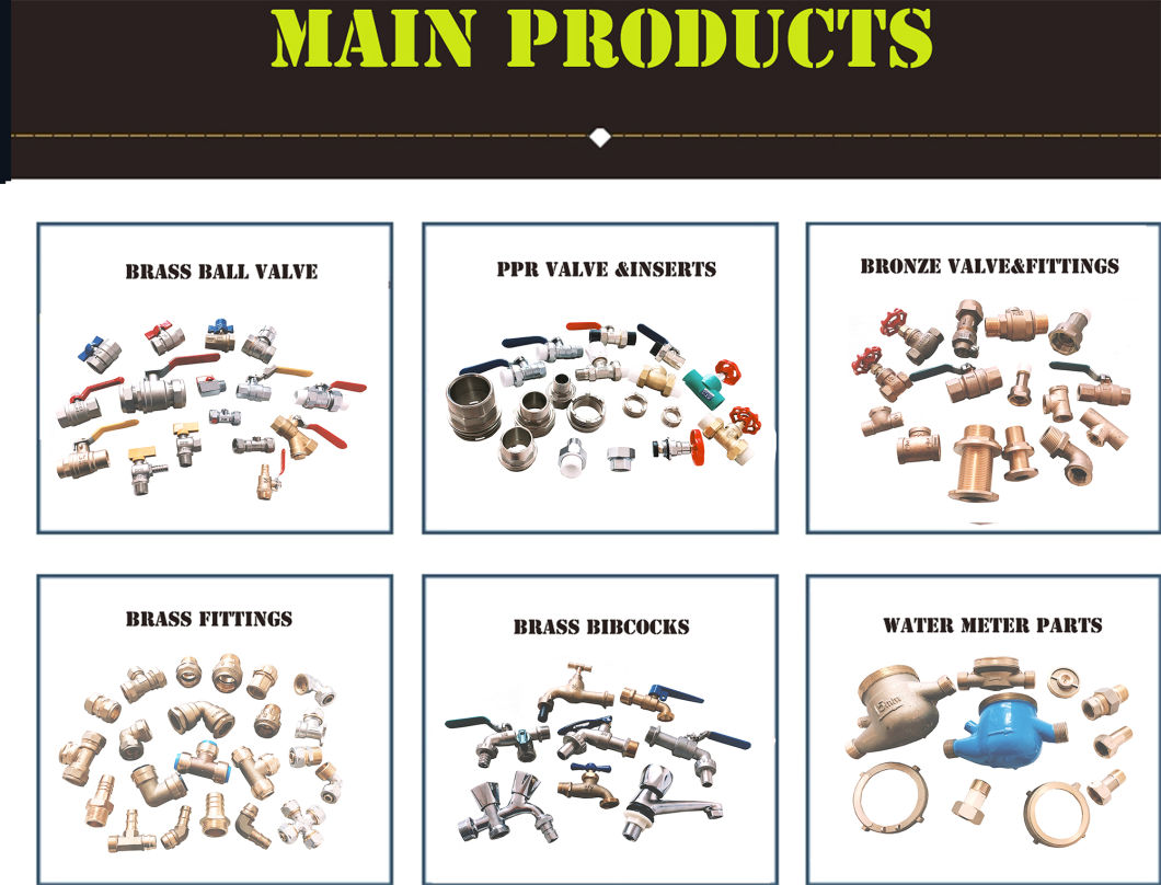 3 Way Brass Fitting for Floor Heating System Manifold Parts