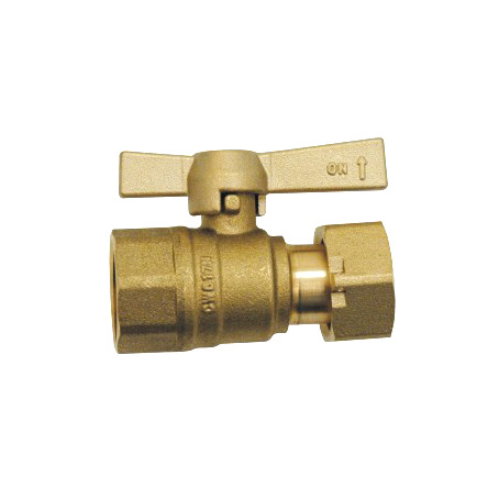 Brass water meter ball valve