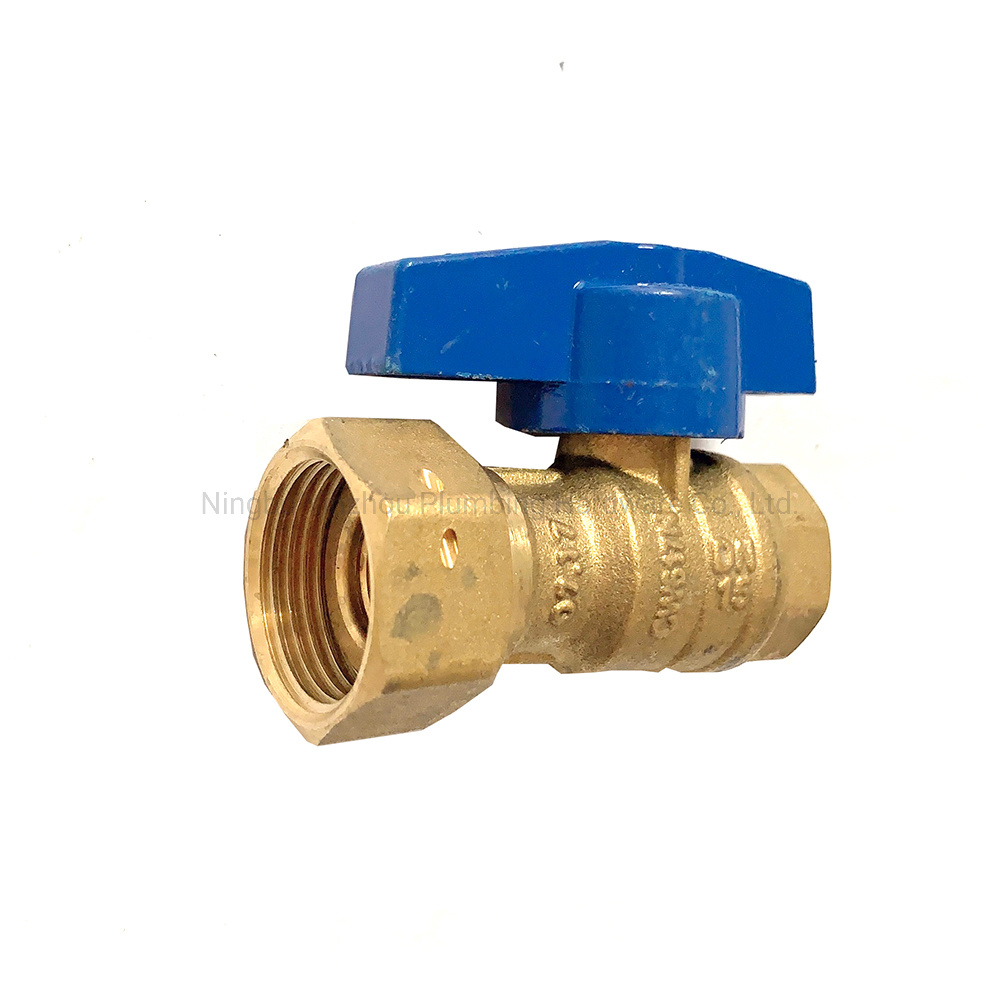 Cw617n Brass Water Meter Ball Valve with Anti-Fraud or Aluminum Handle
