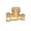 Brass Compression Reduce Tee for Copper Pipe