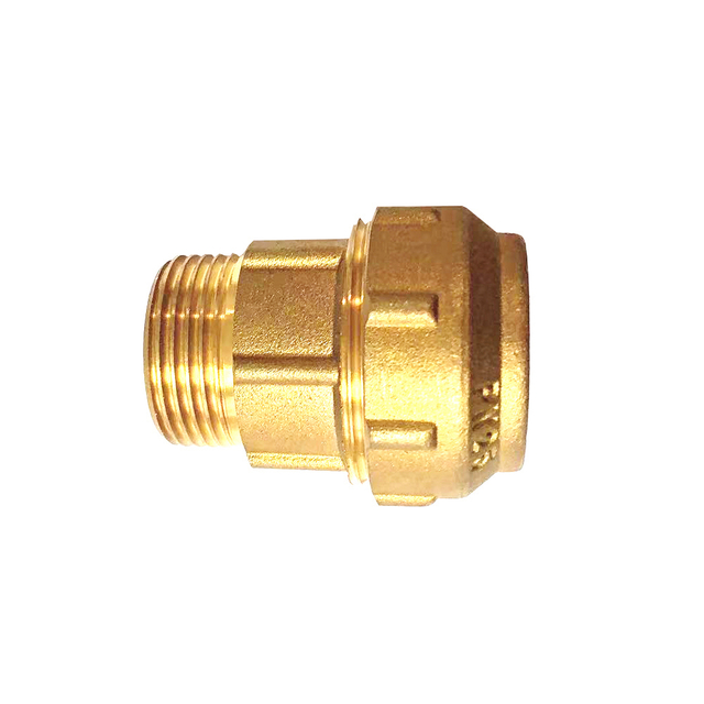 Brass Straight Male Compression Coupling for HDPE pipe DIN8076