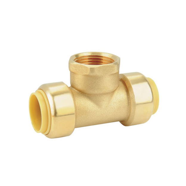 NSF Low Lead Brass Push Fit Tee Fittings