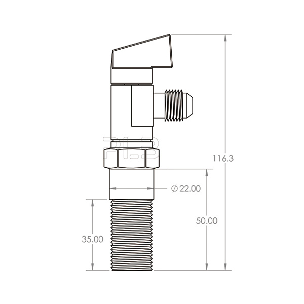 American Market Brass Gas Valve