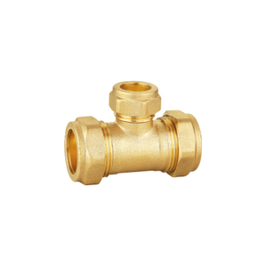 Brass Compression Reduce Tee for Copper Pipe