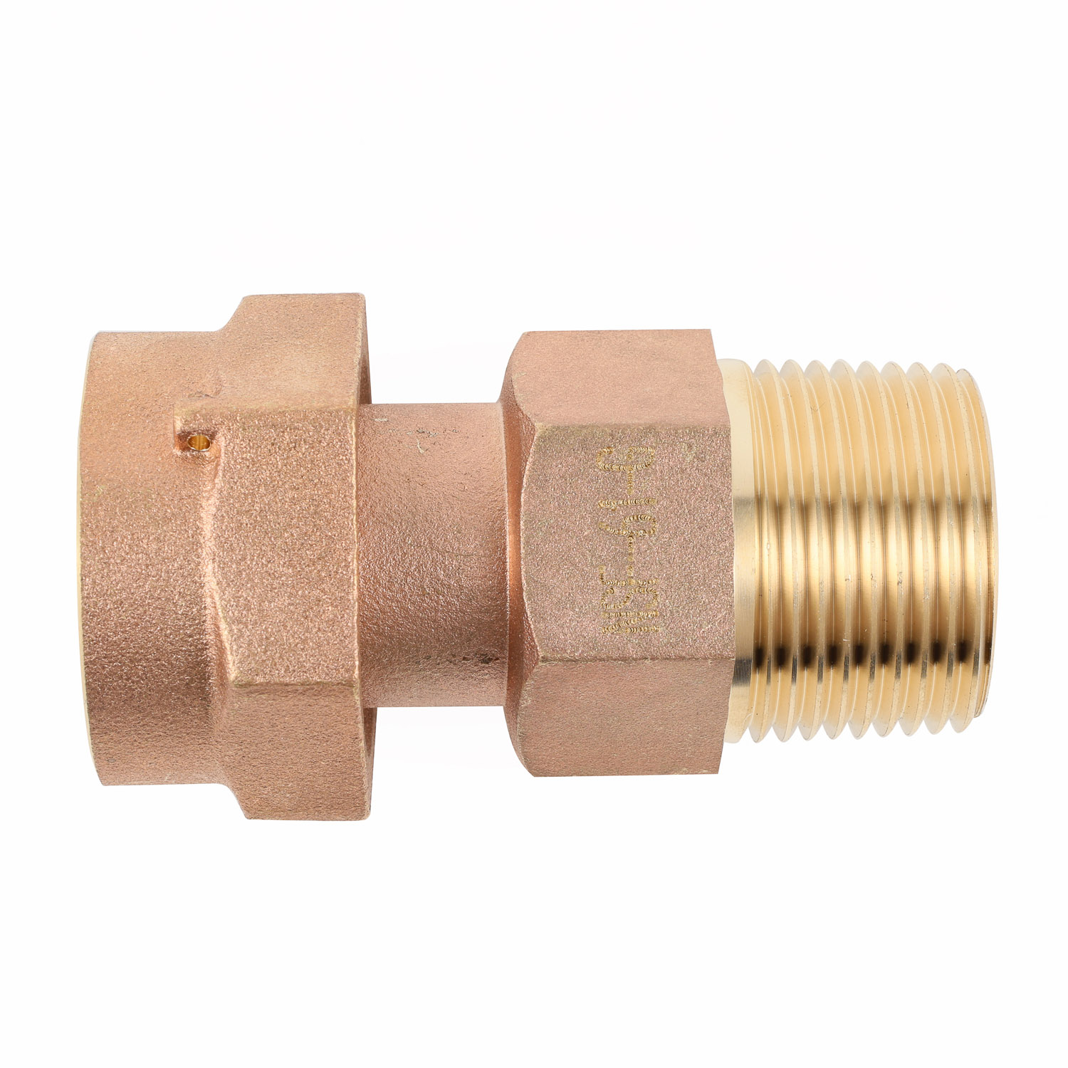 low lead brass meter coupling with swivel nut