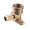 Brass Wallplated Elbow & Pex Fitting