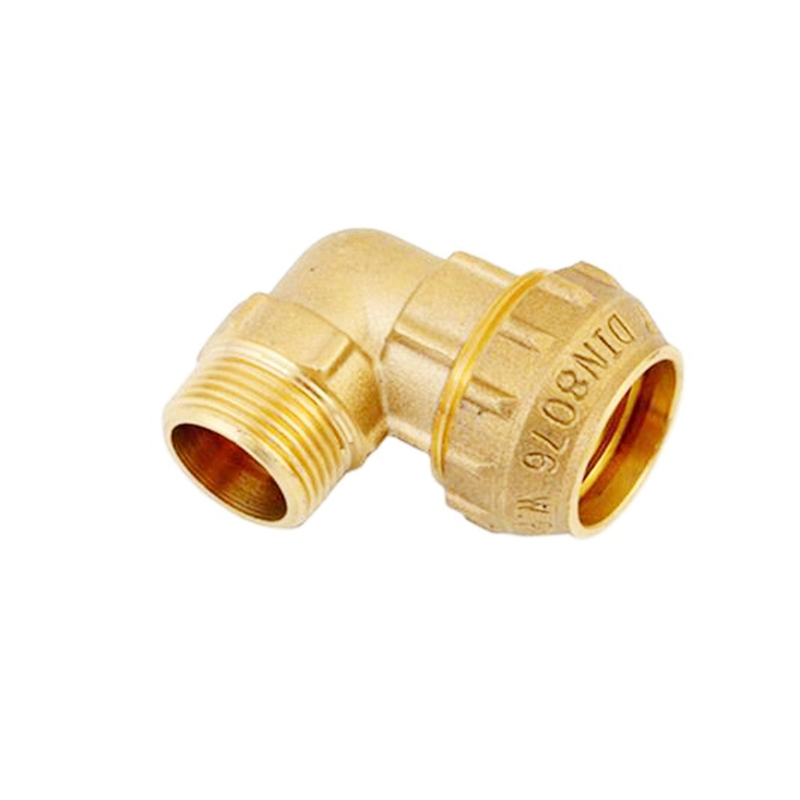 Brass Compression 90 degree Male Elbow for PE Pipe