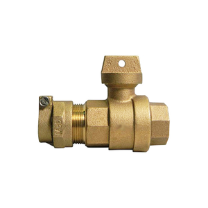 Awwa Standard Lead Free Brass Curb Stop Meter Valves for PVC PIPE