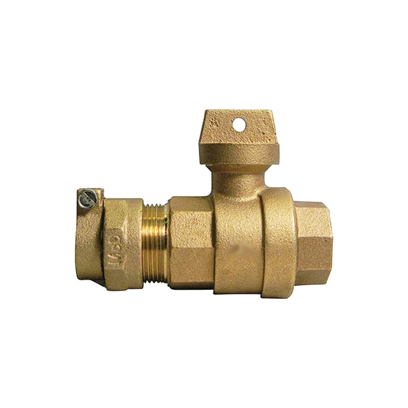 Awwa Standard Lead Free Brass Curb Stop Meter Valves for PVC PIPE