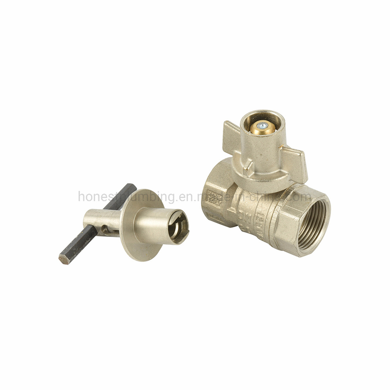 Brass Lockable Ball Valve with Anti-Fraud System