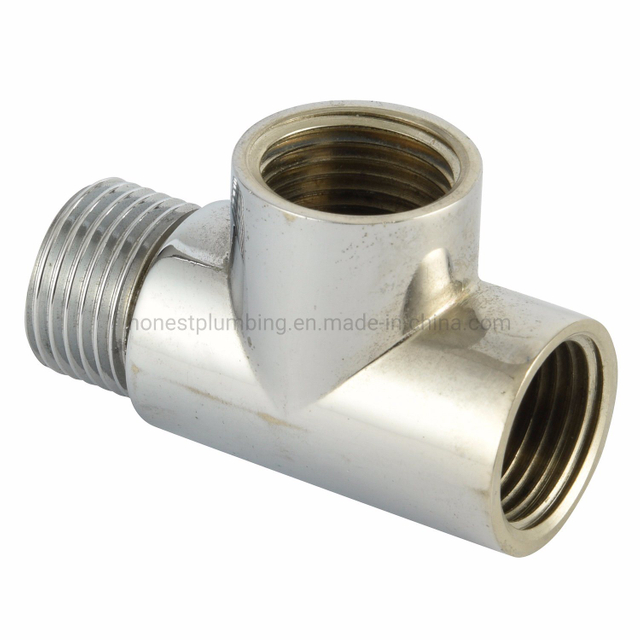 Brass Male Tee of Chrome for Heating System