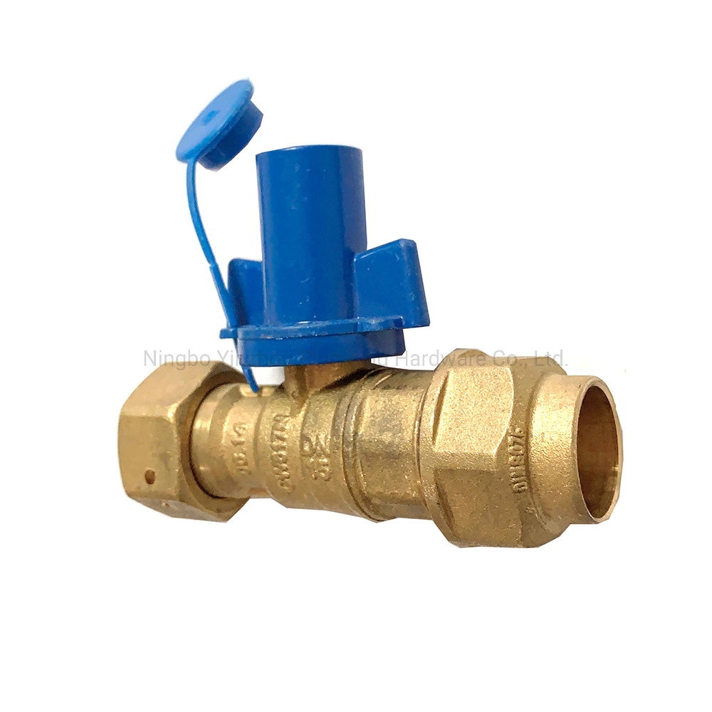 CW617N Brass Lockable Water Meter Ball Valve