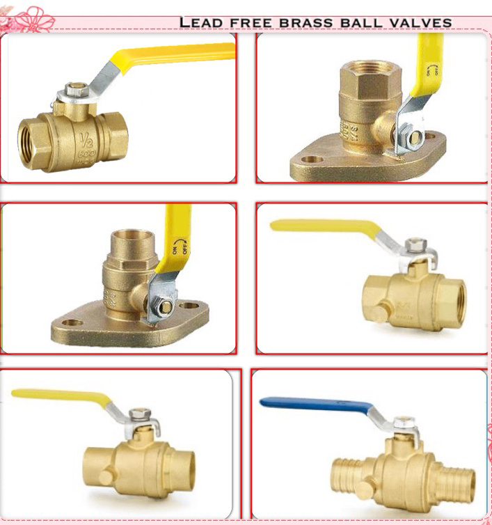 Low Lead Material Brass Gas Ball Valve for USA Market