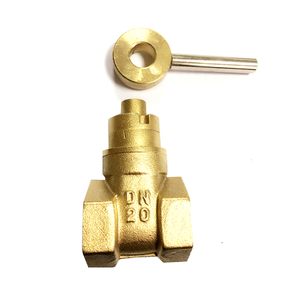 Brass lockable gate valve