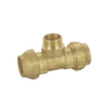 Brass Compression Female Tee for HDPE Pipe DIN8076