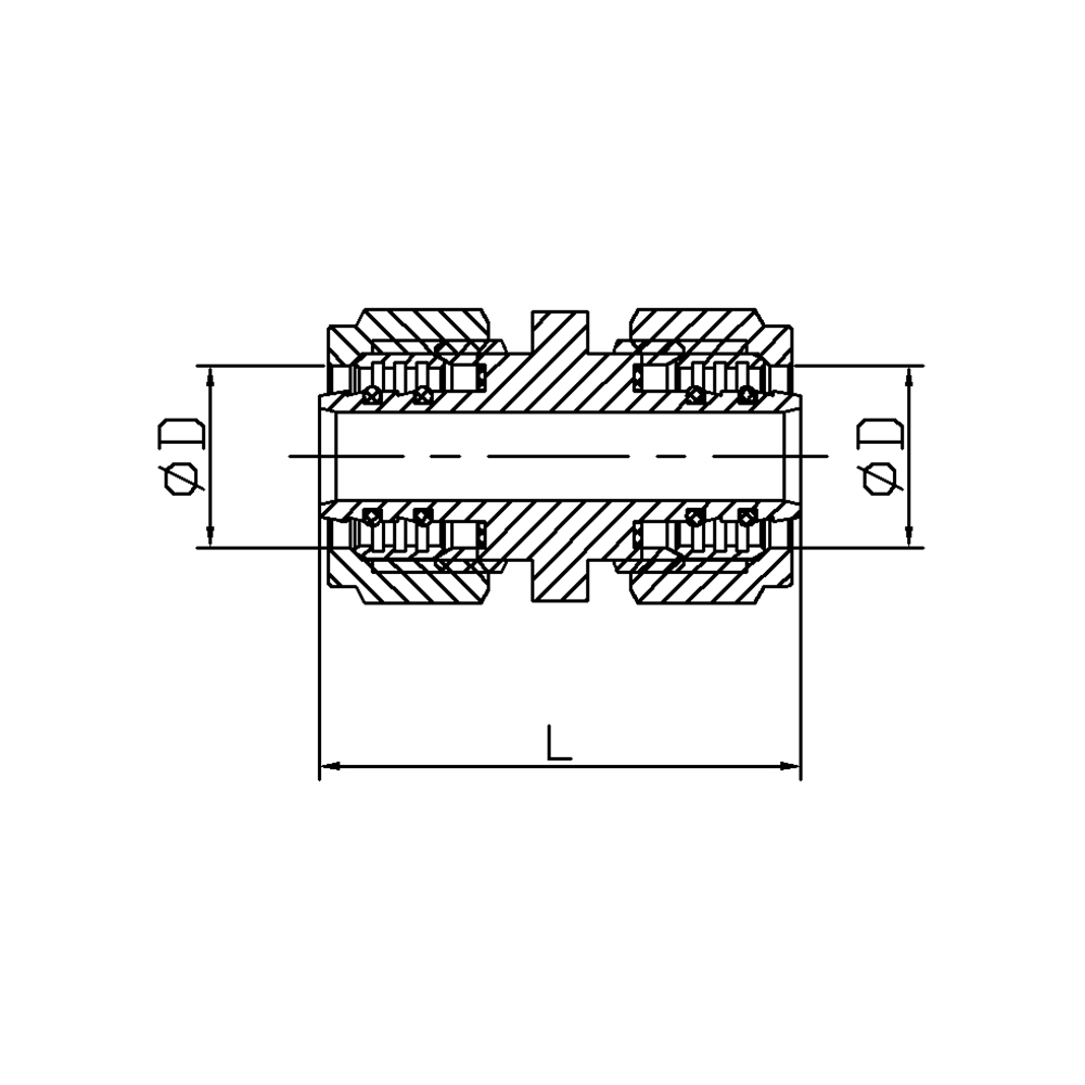 Brass straight coupling H829