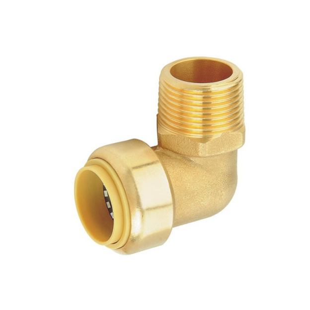 NSF Lead Free Brass Push Fit FNPT Wallplate Elbow Coupling