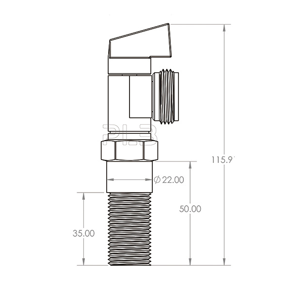 North American Chrome Plated Brass Washing Machine Valve for Cold Water