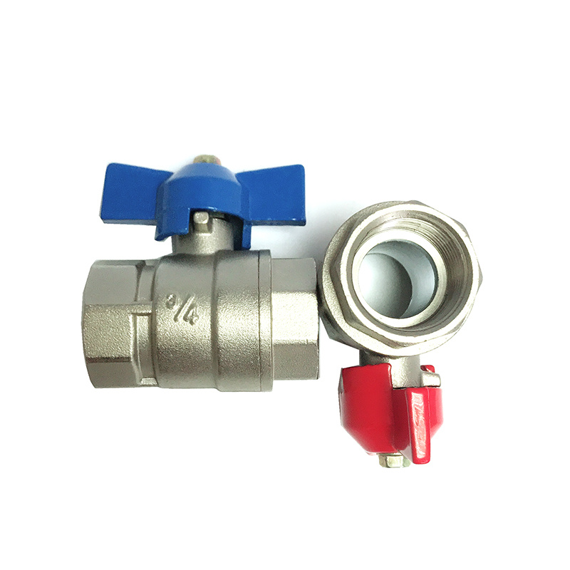 CE Approved Brass Ball Valve with Butterfly Handle or Steel Long Lever Handle