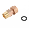 lead free brass meter coupling with swivel nut