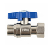 Straight brass water meter ball valve with swivel nut