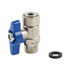 Straight brass water meter ball valve with swivel nut