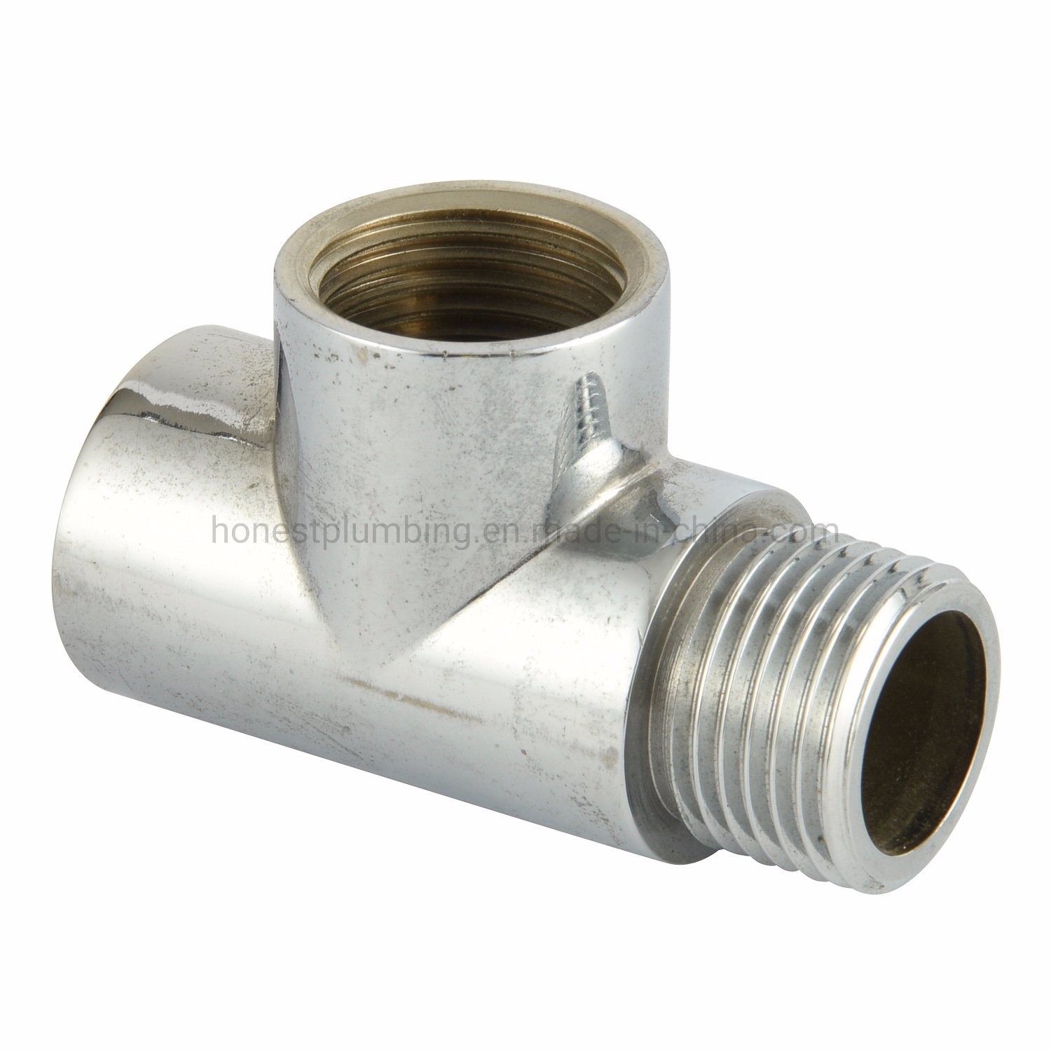 Brass Male Tee of Chrome for Heating System