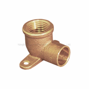 Bronze 90 Degree Wall Plate Fitting