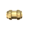 Brass Straight Double Compression Coupling for PE pipe