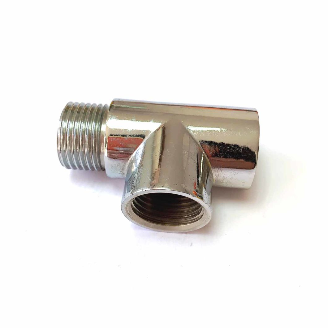 Brass polishing tee for heating system