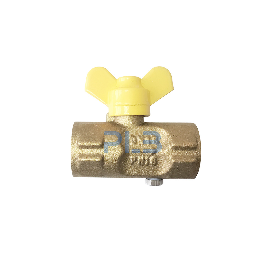 Brass Ball Valve Three Ways with Short Steel Drainage Screw