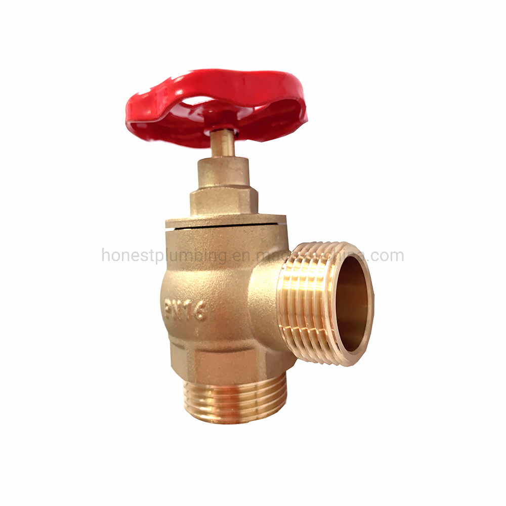 Brass angle type fire hydrant valve 