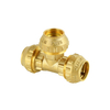 Brass Straight Double Compression Coupling for PE pipe