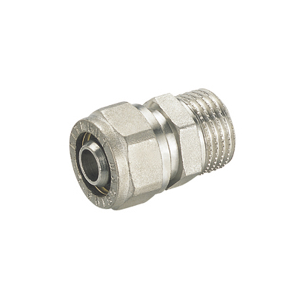 Brass Nickel Plated Compression Straight Coupling for pex-al-pex Pipe