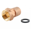 Lead free brass weld meter coupling with swivel nut