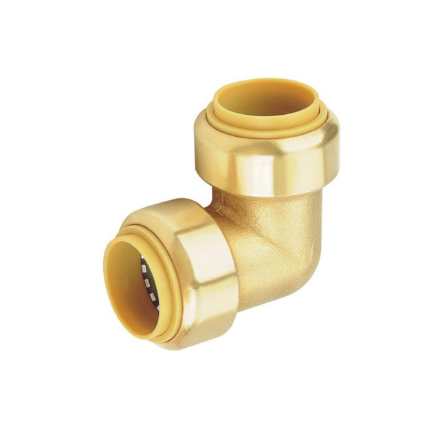 Low Lead Brass Push FIT Elbow Fitting Push Fit x MPT Elbow