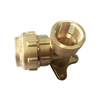 Brass Compression Wallplate Elbow Fitting for PE Pipe